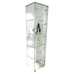 Vitrine Solus Optiwhite Glas mit 5 fokussierbaren LED-Spots