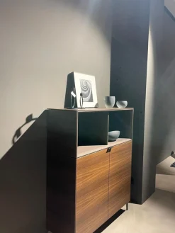 Vitrine Soma Raucheiche Furnier Lack Taupe Beige Matt Inklusive Beleuchtung