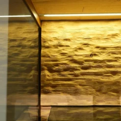 Vitrine Vcuben Wildeiche Rustikal Metall Kupfer Bronze Inklusive Beleuchtung