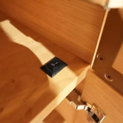 Vitrine Vcuben Wildeiche Rustikal Metall Kupfer Bronze Inklusive Beleuchtung