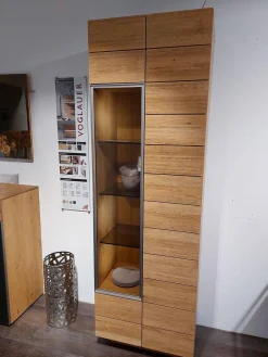 Vitrine Vmontanara Eg Wildeiche Geölt Alurahmen Silber Inklusive Beleuchtung