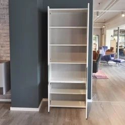 Vitrine WK 419 Intono Glattlack 420 Verkehrsweiß Inklusive LED-Band Trafo Und Funkfernbedienung