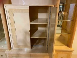 Vitrinenschrank TN04 Lachsfarben Marmoriert