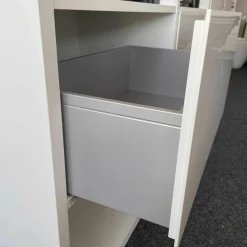 Wandabwicklung Studimo Lack Schneeweiß M03 mit Schwenktüren 2 Schub 1 Klappe