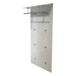 Wandgarderobe Pacific Mit Wandpaneel Garderobenstange Mit Hutablage 2 Haken-Set Ultrawhite
