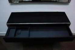 Wandkonsole Smart Console Wandmontiert Mikroleder Anthrazit 03 Poliert