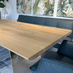 Wangentisch Zweigl Z20 Rustikale Asteiche Bianco Geölt Wange Stahl Nickelfarbig