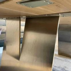 Wangentisch Zweigl Z20 Rustikale Asteiche Bianco Geölt Wange Stahl Nickelfarbig