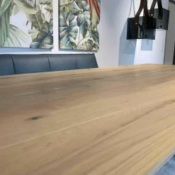 Wangentisch Zweigl Z20 Rustikale Asteiche Bianco Geölt Wange Stahl Nickelfarbig