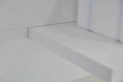 WK 409 Artena Hochglanz Schwarz Hartweiß mit Beleuchtung