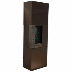 Wohnelement Contur-Unit Glattlack Mocca Mit Beleuchtung