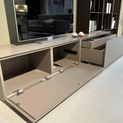 Wohnkombination Alea Lack Basalt Matt Raucheiche Furniert