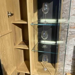 Wohnkombination Inavac Asteiche Bianco Mit Beleuchtung