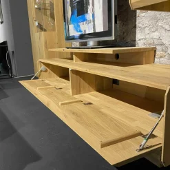 Wohnkombination Inavac Asteiche Bianco Mit Beleuchtung