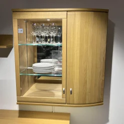 Wohnkombination Kiana VS 66540 Eiche Massiv Sand 2206 Mit Beleuchtung