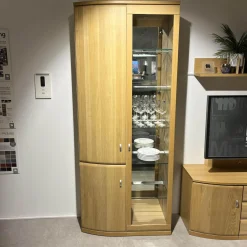 Wohnkombination Kiana VS 66540 Eiche Massiv Sand 2206 Mit Beleuchtung