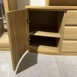 Wohnkombination Kiana VS 66540 Eiche Massiv Sand 2206 Mit Beleuchtung