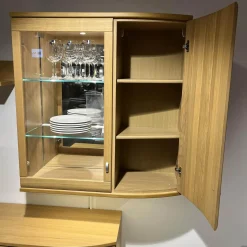 Wohnkombination Kiana VS 66540 Eiche Massiv Sand 2206 Mit Beleuchtung