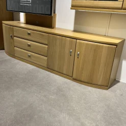 Wohnkombination Kiana VS 66540 Eiche Massiv Sand 2206 Mit Beleuchtung