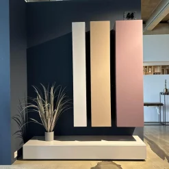 Wohnkombination Spendy Lack Grau-Weiß Rosenholz Mauve