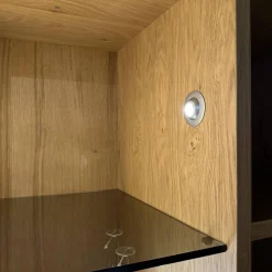 Wohnkombination Vmontanara Wildeiche Geölt Akzent Glas Optiwhite Weiß Mit Beleuchtung