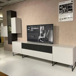 Wohnkombination WK 419 Intono Lack Steingrau Lack Quarz