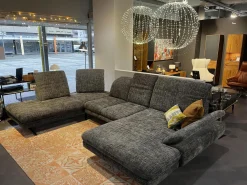 Wohnlandschaft Bailey Stoff Renegade 168 Plumb Grau Metallfüße Schwarz