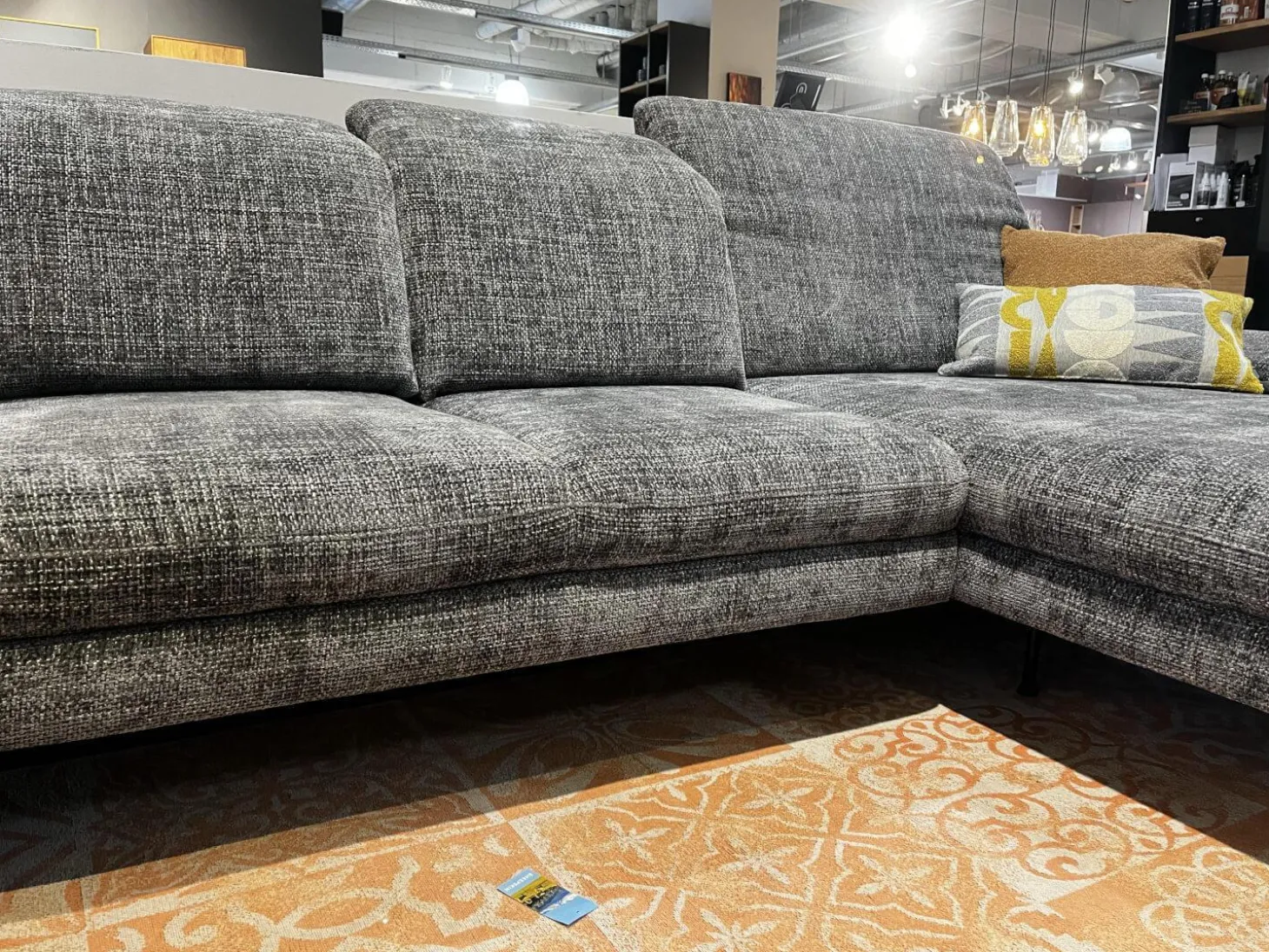 Wohnlandschaft Bailey Stoff Renegade 168 Plumb Grau Metallfüße Schwarz