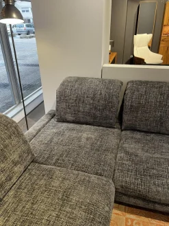 Wohnlandschaft Bailey Stoff Renegade 168 Plumb Grau Metallfüße Schwarz