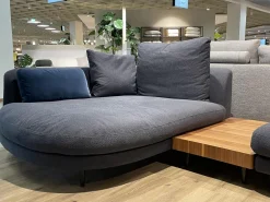 Wohnlandschaft Kumo 555 Stoff 22 505 Schwarzblau Grau Gussfuß Matt Verkehrsschwarz Schwarz