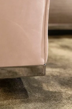 Wohnlandschaft Lawrence Clan Leder Nabuk 08 Tortora Braun Grau Stoff Aida 06 Peltro Braun Grau Stoff Hunt 21 Verde Olio Grau Grün Füße Massiveholz Grau