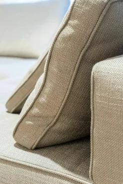 Wohnlandschaft Lawrence Clan Leder Nabuk 08 Tortora Braun Grau Stoff Aida 06 Peltro Braun Grau Stoff Hunt 21 Verde Olio Grau Grün Füße Massiveholz Grau