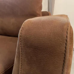 Wohnlandschaft Leder Nabuk 20 Marrone Fuß Chrom