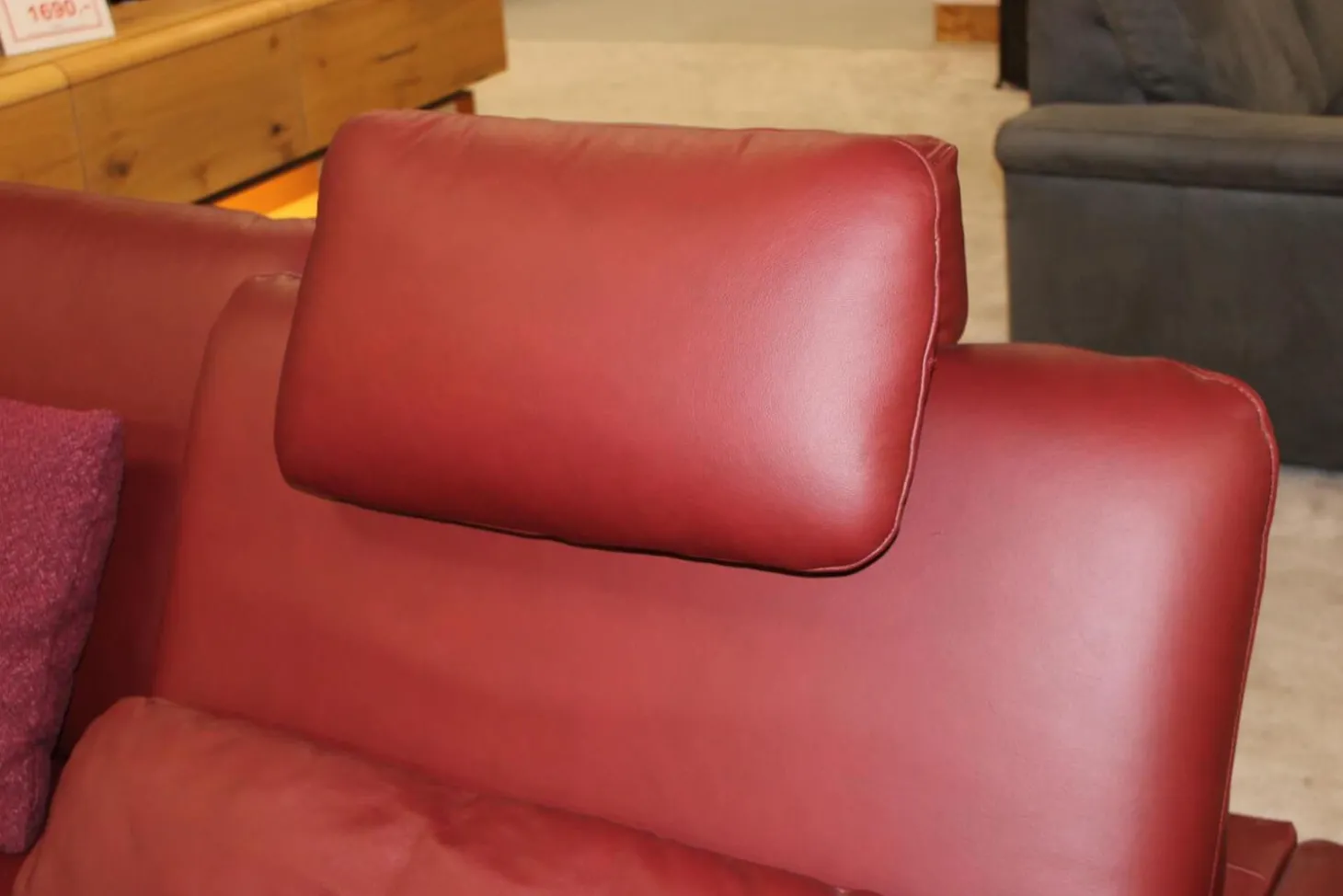 Wohnlandschaft Leonore Leder Longlife 160 Vivre Barolo Rot