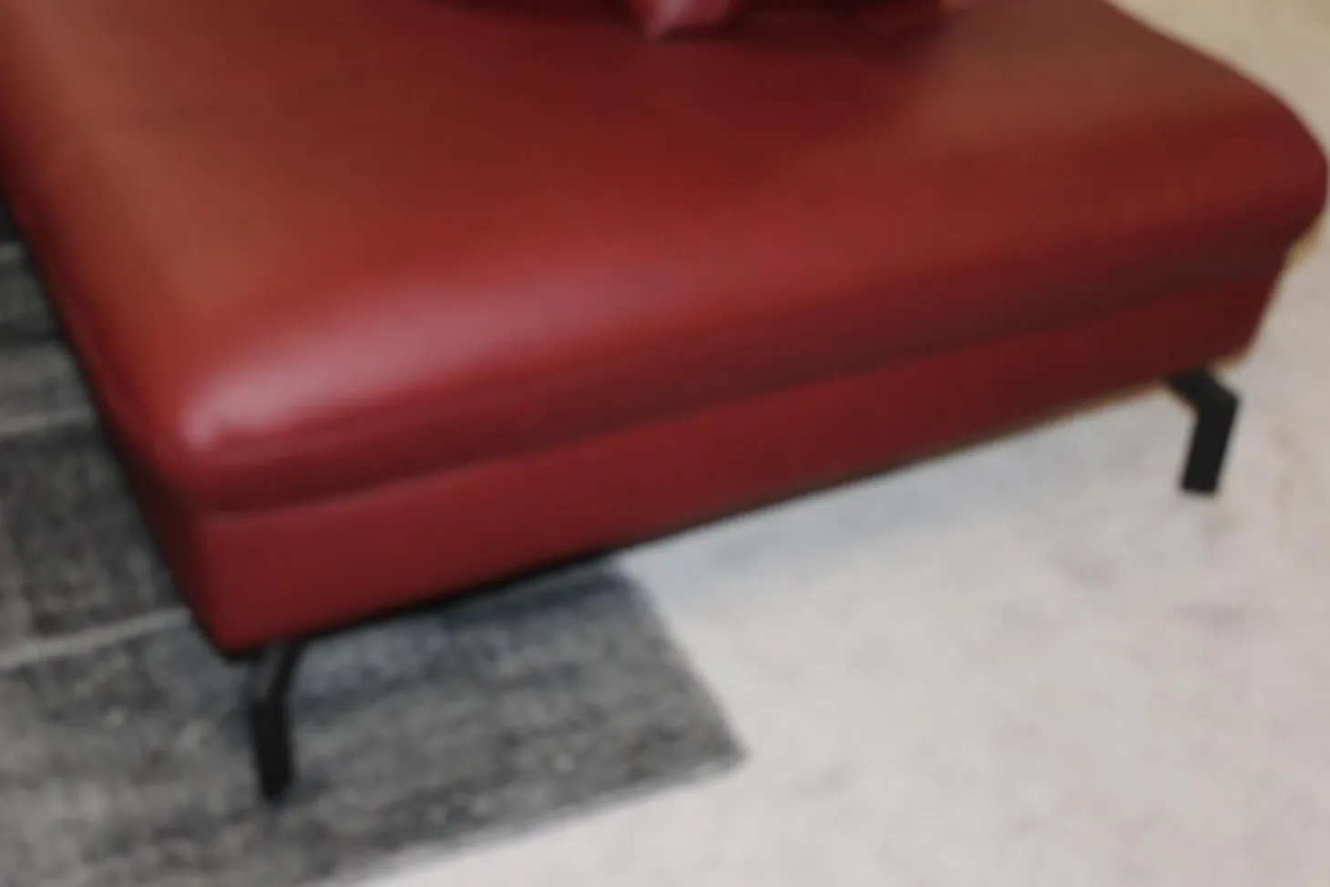 Wohnlandschaft Leonore Leder Longlife 160 Vivre Barolo Rot