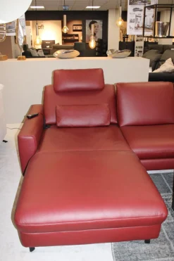 Wohnlandschaft Leonore Leder Longlife 160 Vivre Barolo Rot