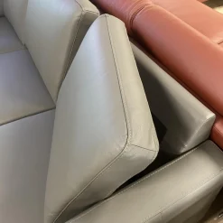 Wohnlandschaft Mit Hocker Leder Prime Anthrazit Fuß Metall Schwarz