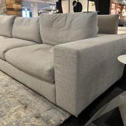 Wohnlandschaft Now Soft In Stoff Sable 01 Grau Gestell Metallkufe Chrom