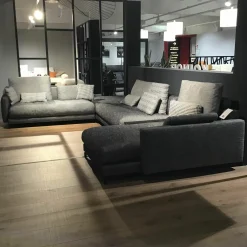 Wohnlandschaft Nuvola Stoff 17.100 Schwarz-Weiß Gemustert 437x292