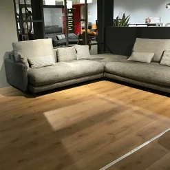 Wohnlandschaft Nuvola Stoff 17.100 Schwarz-Weiß Gemustert 437x292