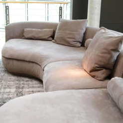 Wohnlandschaft Piaf Und Konsole Calix Leder Kashmir Boue Cat.A Konsole Massives Lindenholz