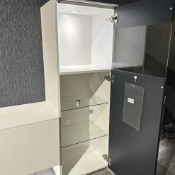 Wohnwand 945 Easytouch Lacklaminat 967 Alpinweiß Mit Beleuchtung