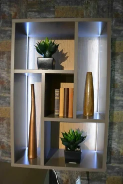 Wohnwand 420 Viva Glattlack Sienna