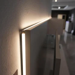 Wohnwand Alea Lack Matt Weiß Und Steingrau Inklusive Beleuchtung