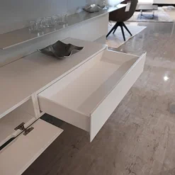 Wohnwand Alea Lack Matt Weiß Und Steingrau Inklusive Beleuchtung