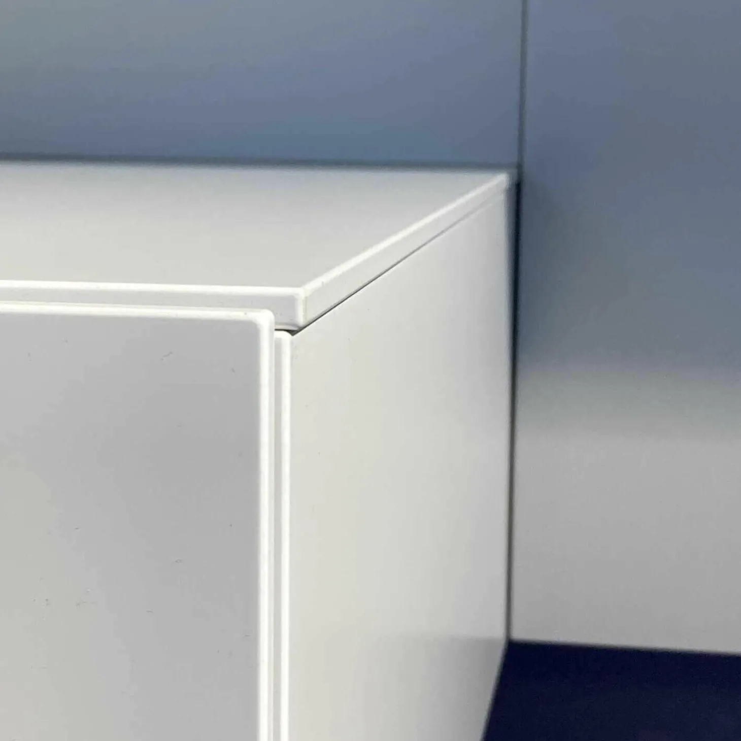 Wohnwand Alea Lack Weiß Steingrau