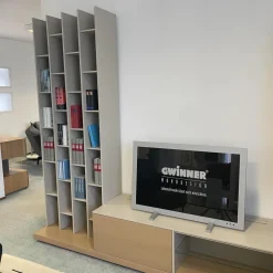 Wohnwand Allio Holz Lack Oliv Eiche Satin