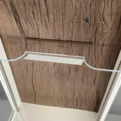 Wohnwand Bohle Lack Weiß Struktureiche Geräuchert mit Beleuchtung