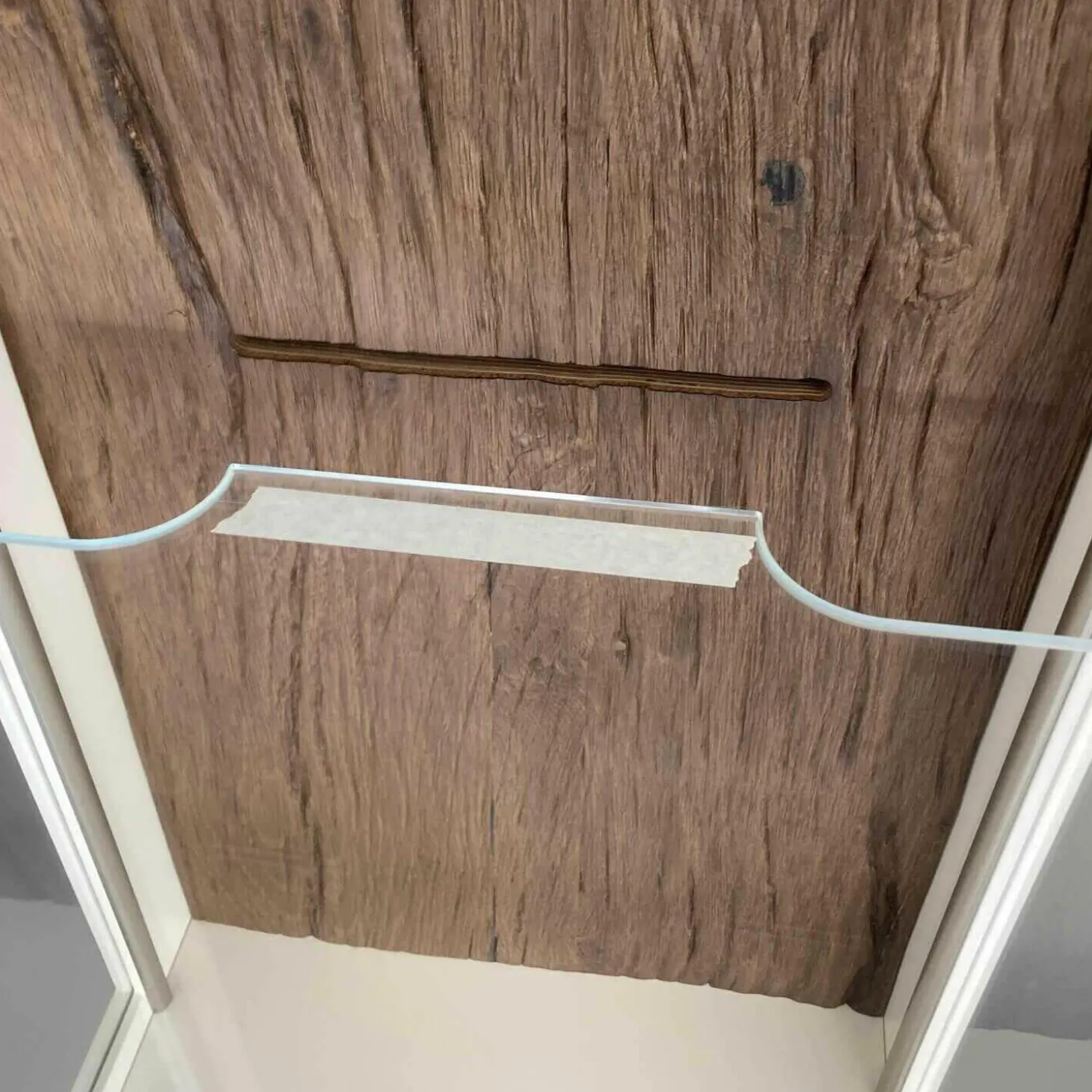 Wohnwand Bohle Lack Weiß Struktureiche Geräuchert mit Beleuchtung