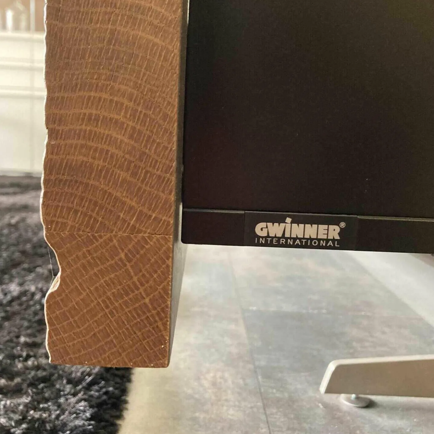 Wohnwand Bohle Lack Weiß Struktureiche Geräuchert mit Beleuchtung